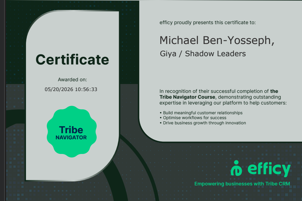 Tribe Navigator Certificate Michael